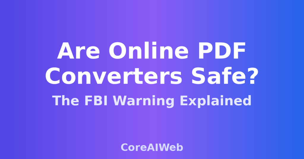 are online pdf converters safe - FBI warning explained title card
